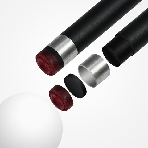 Carbon Fiber 1/2 Jointed 57" Pool Snooker Cue With 10mm-13mm Tip