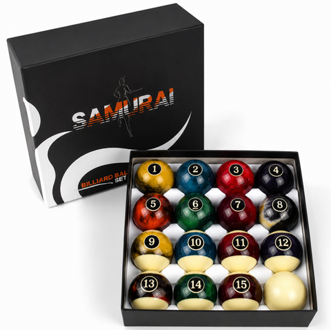 SAMURAI Premium Marbleized American Billiard Ball Set 57.2mm