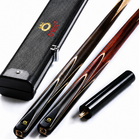 OMIN Lingyun Professional Handmade Snooker Cue & Case – One Piece or 3/4 Jointed | 9.5mm–10mm Tip