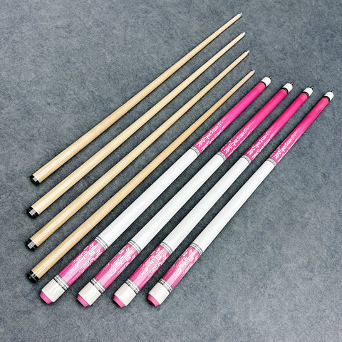 Elegant Pink Pool Cue Stick – Lightweight 19oz Wooden Billiard Cue with Glossy Finish and 11.5mm Tip