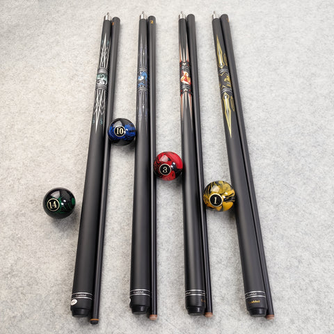 Professional Carbon Black Technology Billiard Cue – 19oz, 13mm Tip, High-Performance 1/2 Pool Cue