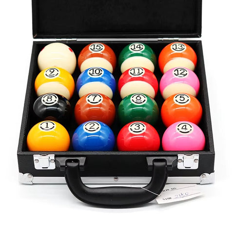 Premium 16-Piece 57mm Resin American Billiard Ball Set with Stylish Carrying Case – Ultimate Quality for Billiard Enthusiasts