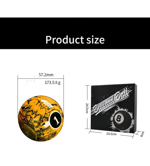 Prestige Series Marble Resin 16 Pieces American Billiard Balls – 57.2mm Professional Set