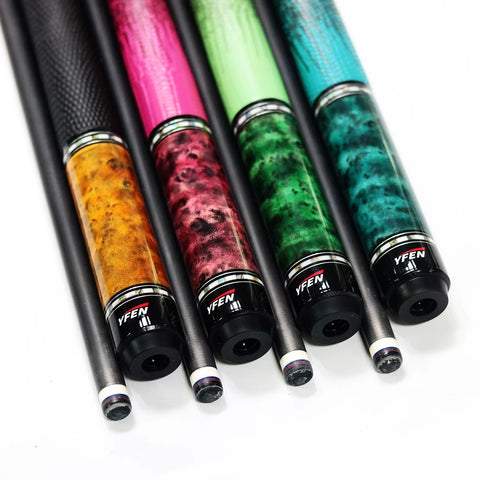 YFEN Premium Carbon Fiber Pool Cue with Pro Taper (11.5mm-12.5mm)