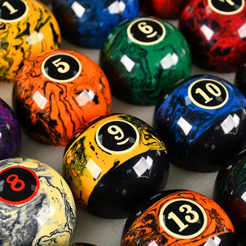 Prestige Series Marble Resin 16 Pieces American Billiard Balls – 57.2mm Professional Set