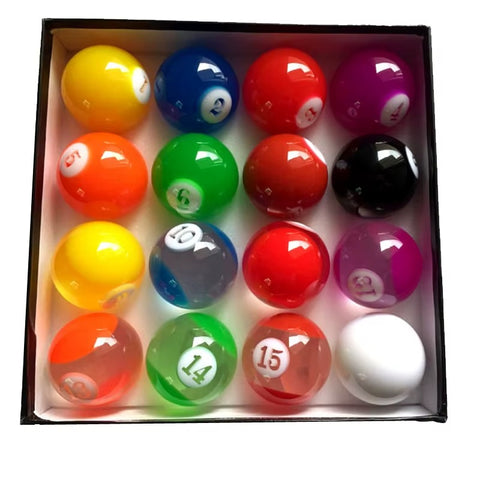 Crystal American Pool Balls Set | 57.2mm Phenolic Resin – Premium Quality