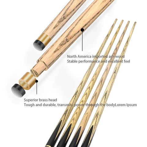 Omin Lingyun One-Piece 3/4 Handmade Snooker Pool Cue – Professional Cue Stick (9.5mm–10mm Tip)