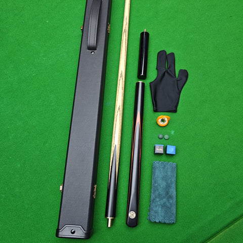 JIAN YING Premium 3/4 Snooker Cue Set – 57'' White Waxwood Cue with 10.3mm Tip, 18–20oz, Includes Case & Accessories for Advanced Players