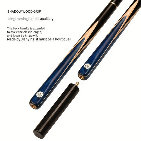 JIAN YING Professional Snooker & American Pool Cue Set – 3/4 Joint Handmade Cue, 57-Inch Length, 10.3mm Tip – Includes Case, Extender, Chalk & Spare Tip – Dual Game Use