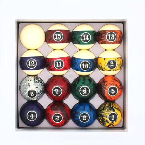 SAMURAI Premium Marbleized American Billiard Ball Set 57.2mm