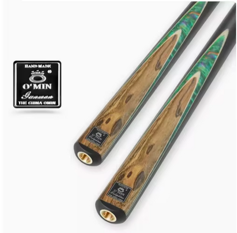 Omin Enlighten Professional Handmade Snooker & Pool Cue with Case – One Piece - 3/4 Jointed