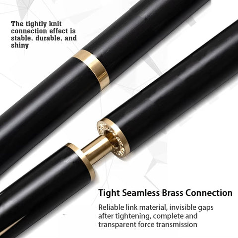 OMIN Gunman Snooker Cue – Pro Quality Stick Black & Blue Edition With Case | 9.5mm–10mm Tip | 3/4 or One Piece