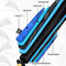 OMIN Gunman Snooker Cue – Pro Quality Stick Black & Blue Edition With Case | 9.5mm–10mm Tip | 3/4 or One Piece