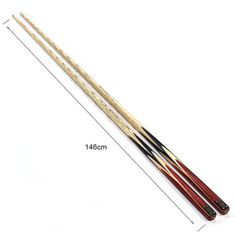 SLP Premium Ash Wood One-Piece Snooker Cue — 146cm, 9/10mm Tip With Extension, Pro-Level Precision