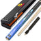 OMIN Gunman Snooker Cue – Pro Quality Stick Black & Blue Edition With Case | 9.5mm–10mm Tip | 3/4 or One Piece